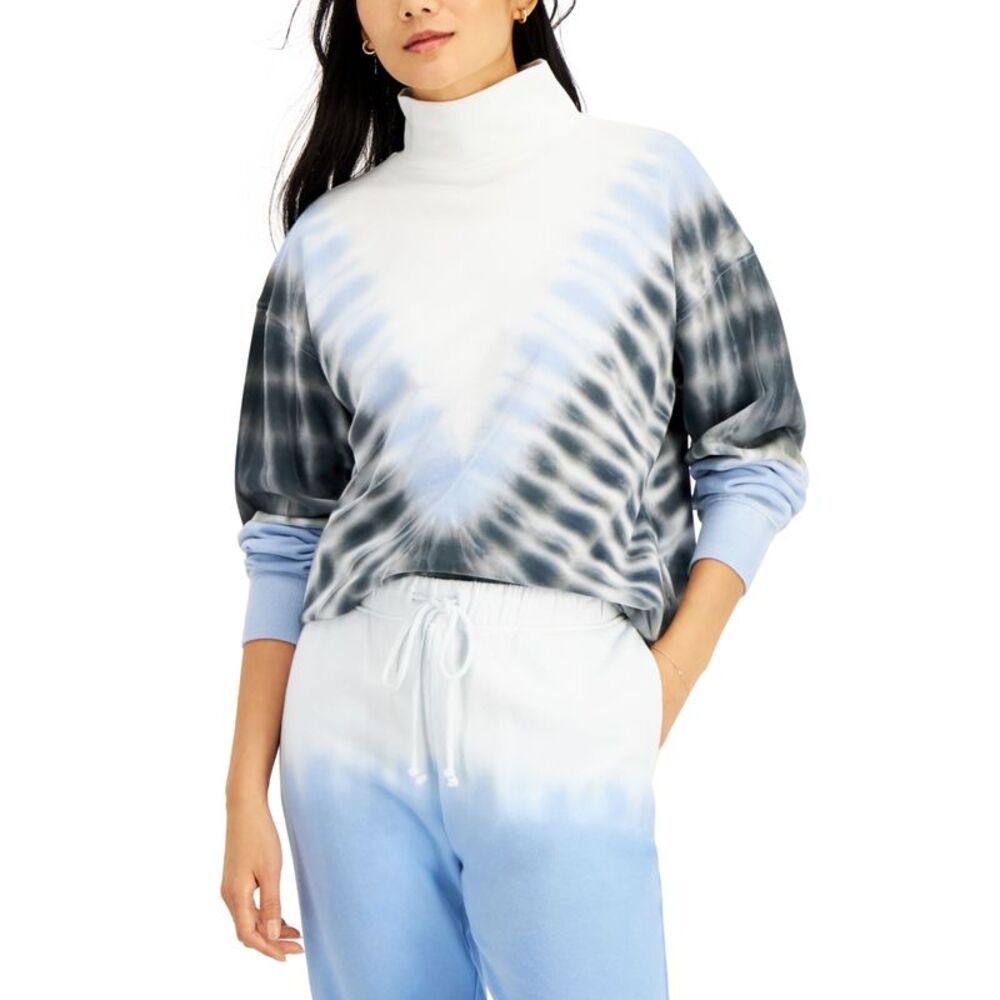 Style & Co Tie Dye Mock Neck Sweatshirt